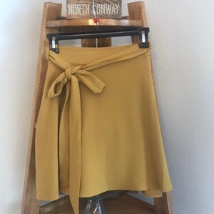 American Apparel Mustard Skater Skirt Size XS/S